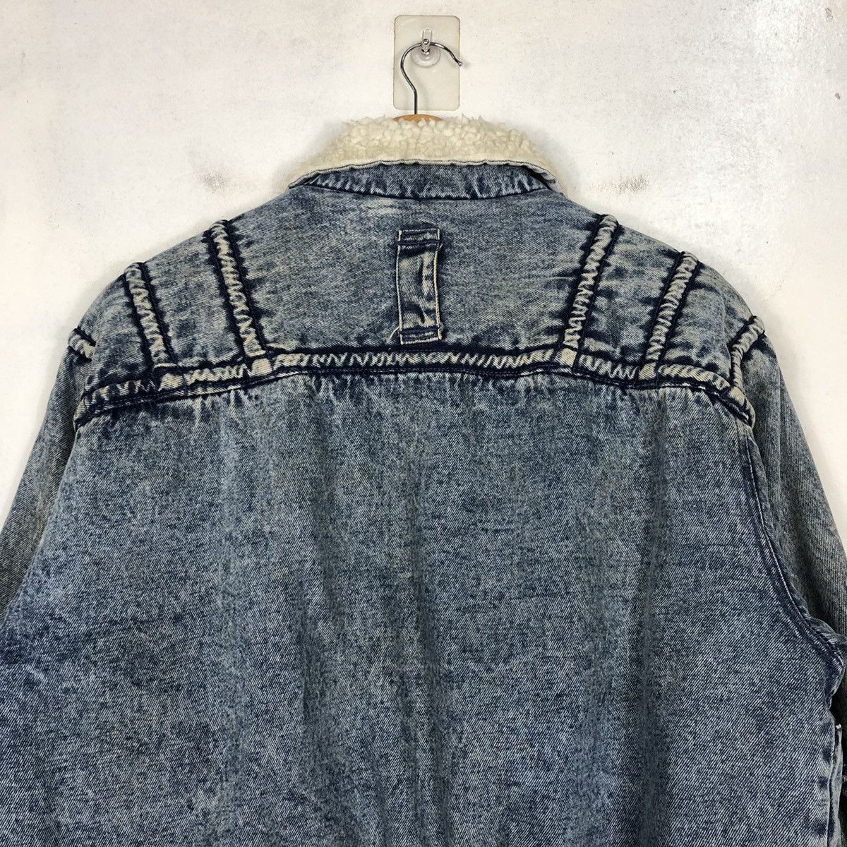 Japanese Brand Chimney Sherpa Style Denim Washstone Jacket Size US M / EU 48-50 / 2 - 8 Thumbnail