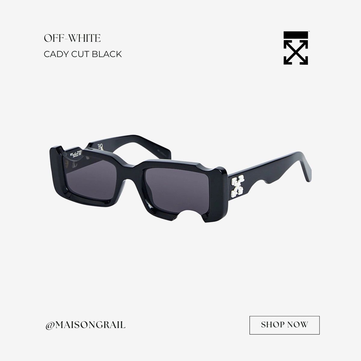 OFF WHITE CADY CUT SUNGLASSES - coffeafoods.com