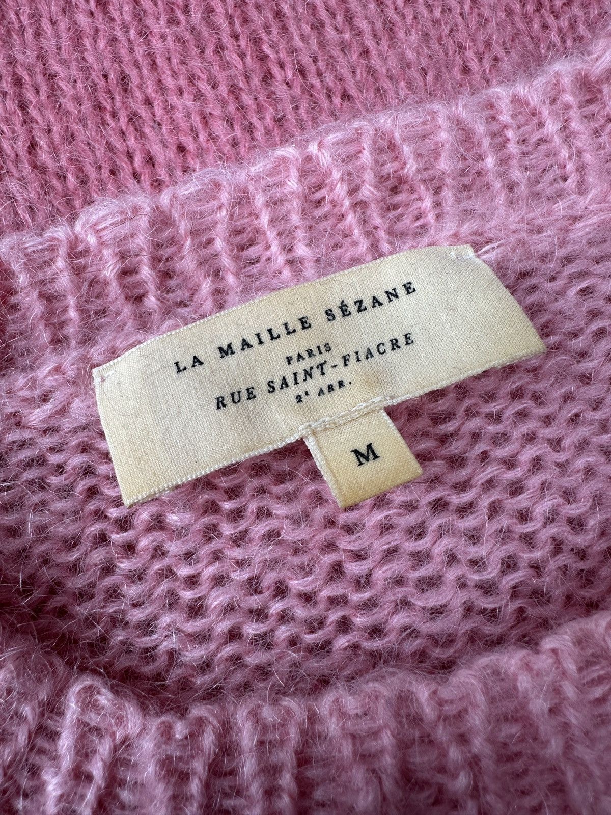 Sezane LA MAILLE SEZANE Rose Pink Kid Mohair Wool Blend Sweater Size M / US 6-8 / IT 42-44 - 6 Thumbnail