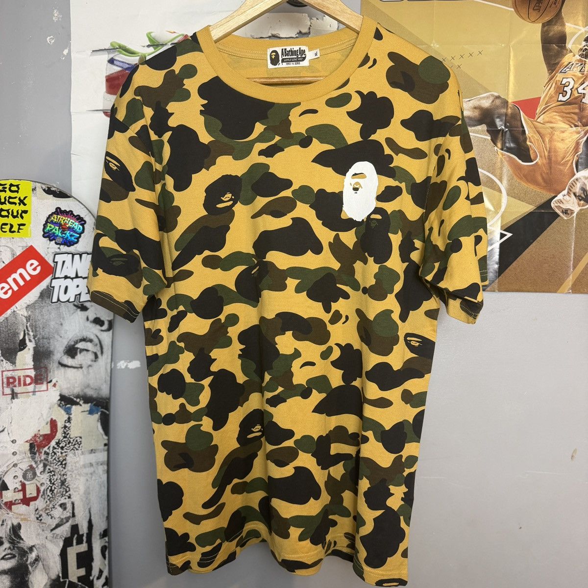 Bape 1st camo all logo tee Size US XL / EU 56 / 4 - 1 Thumbnail