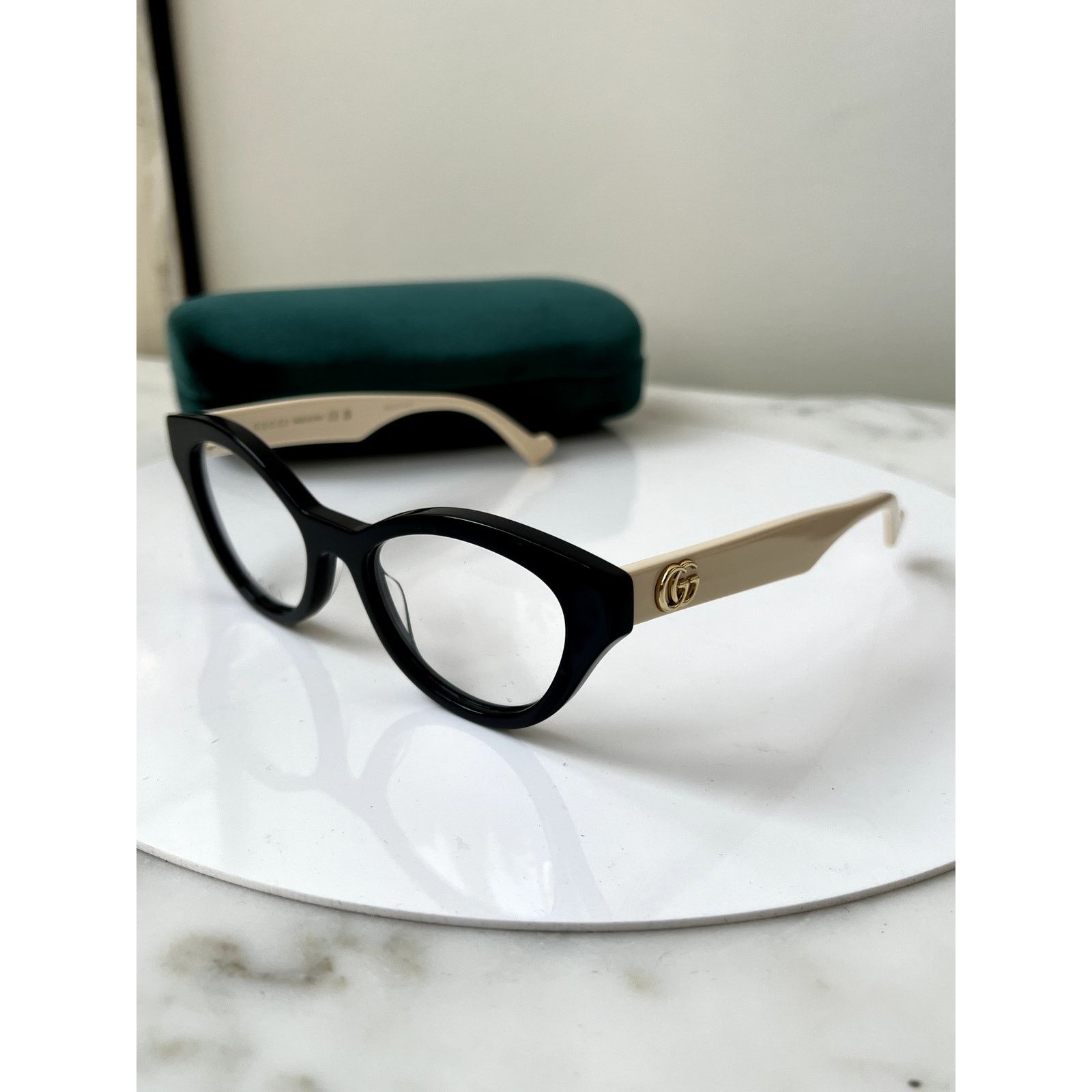 Gucci NEW Gucci GG0959O Black Ivory Cat Eye Eyeglasses Frames Size ONE SIZE - 4 Thumbnail