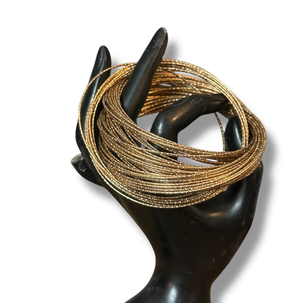 Other Gold tone interlocking bangle bracelet Size ONE SIZE - 2 Thumbnail