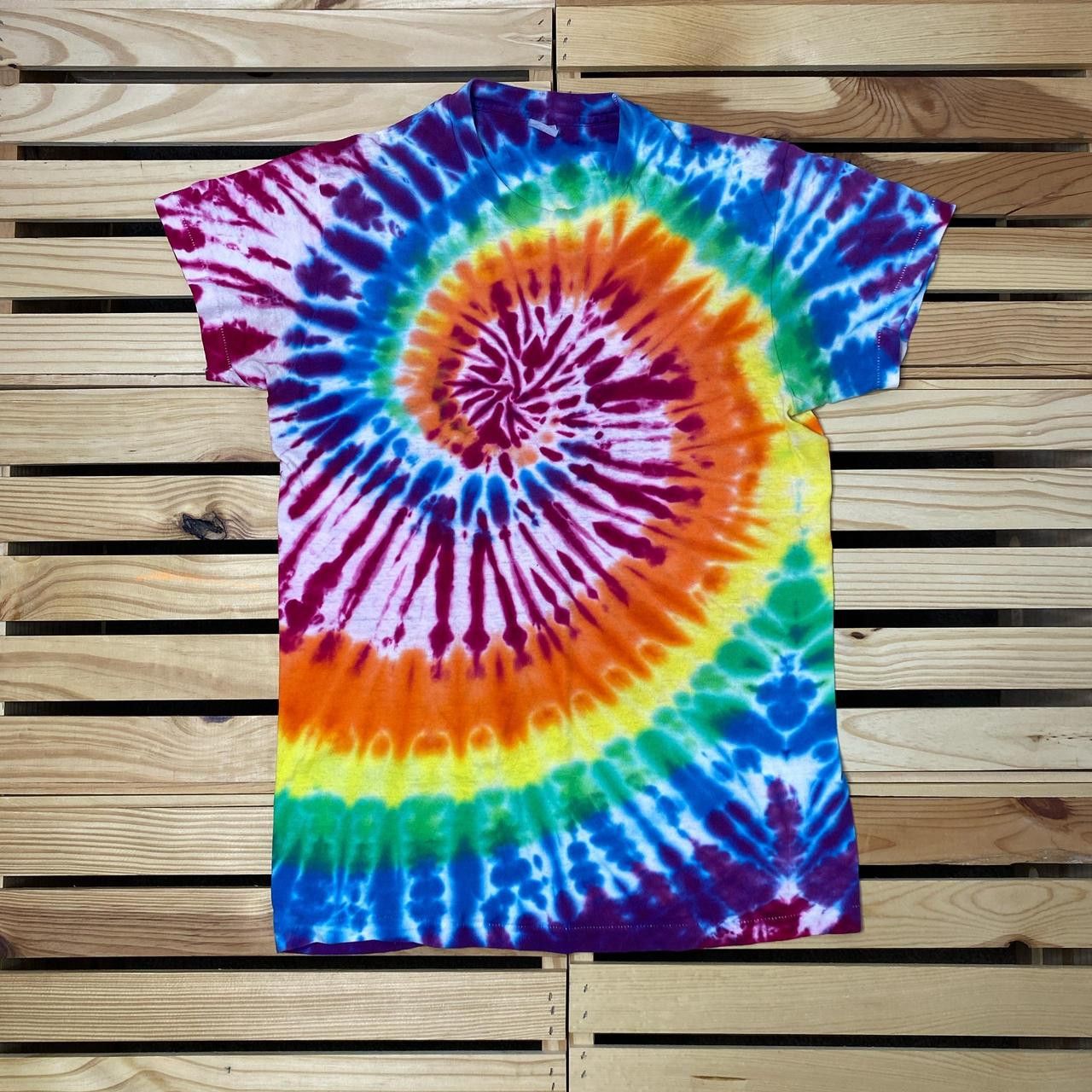 Hanes True Vintage Hanes Tie-Dye Boho Hippie Tee Size Medium Size US M / EU 48-50 / 2 - 1 Thumbnail