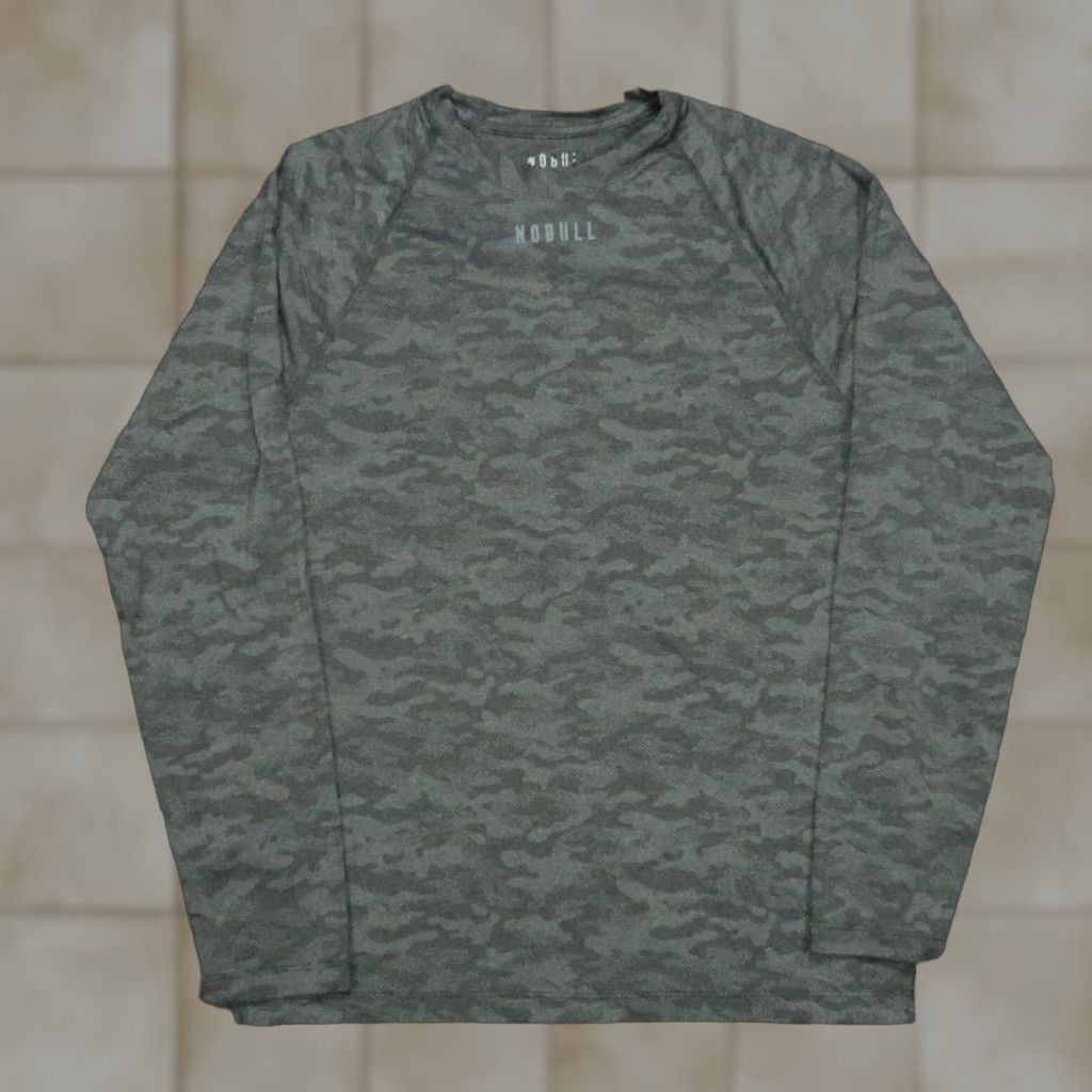 Vintage Nobull Pullover Shirt Mens Medium Gray Camo Long Sleeve Training Activewear Size US M / EU 48-50 / 2 - 1 Thumbnail
