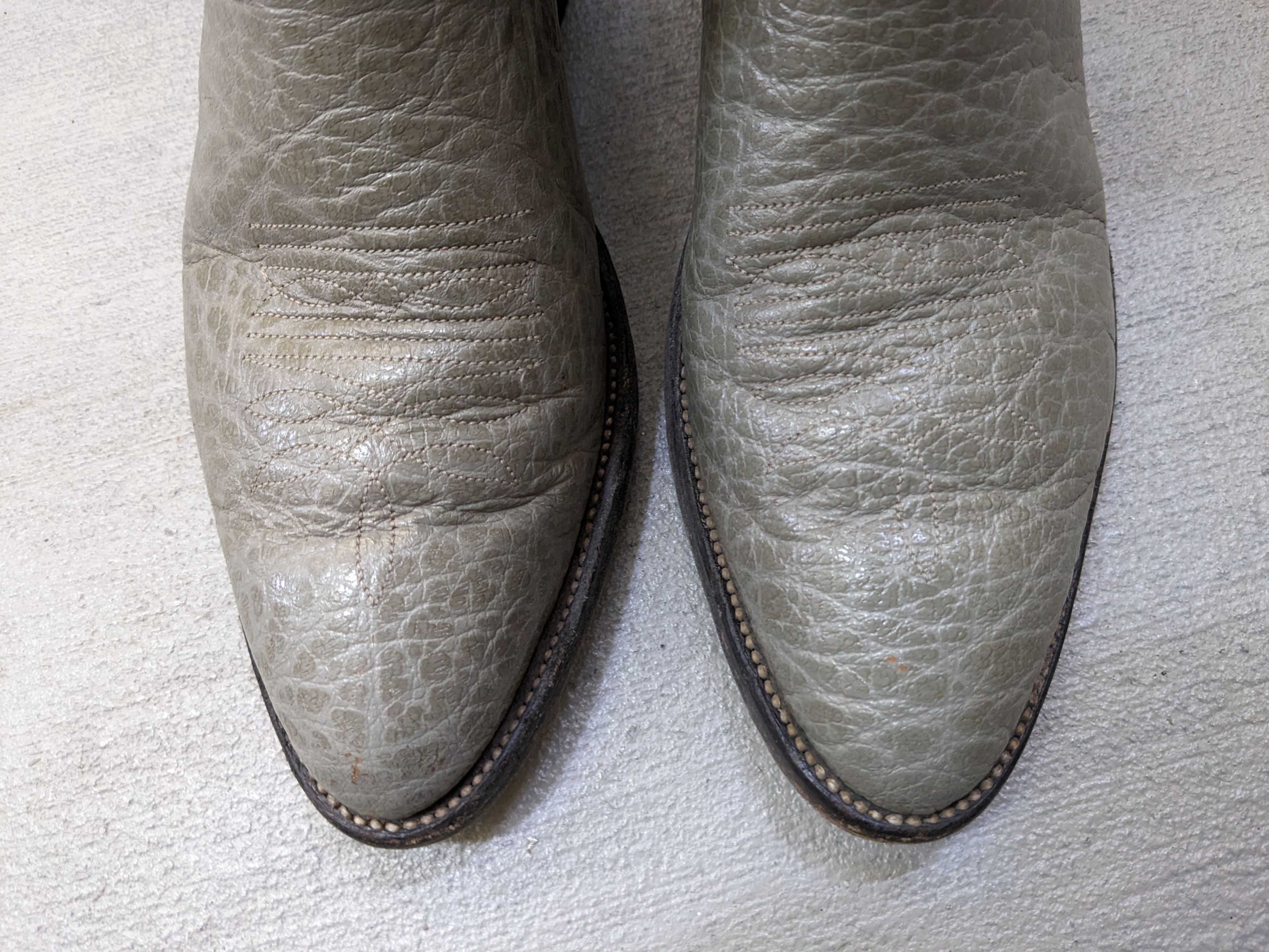 Nocona Nocona Cowboy Boots 8.5 Gray Leather Western Antelope Size US 8.5 / EU 41-42 - 5 Thumbnail