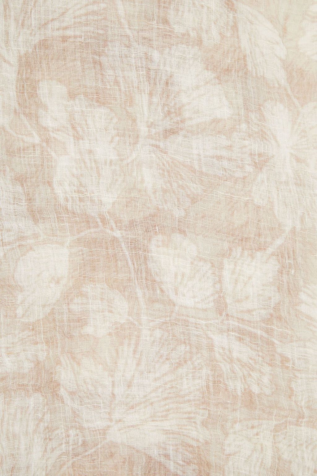 Brunello Cucinelli o1y0725 Size : OS / Floral-print Scarf in Beige/White Size ONE SIZE - 2 Thumbnail