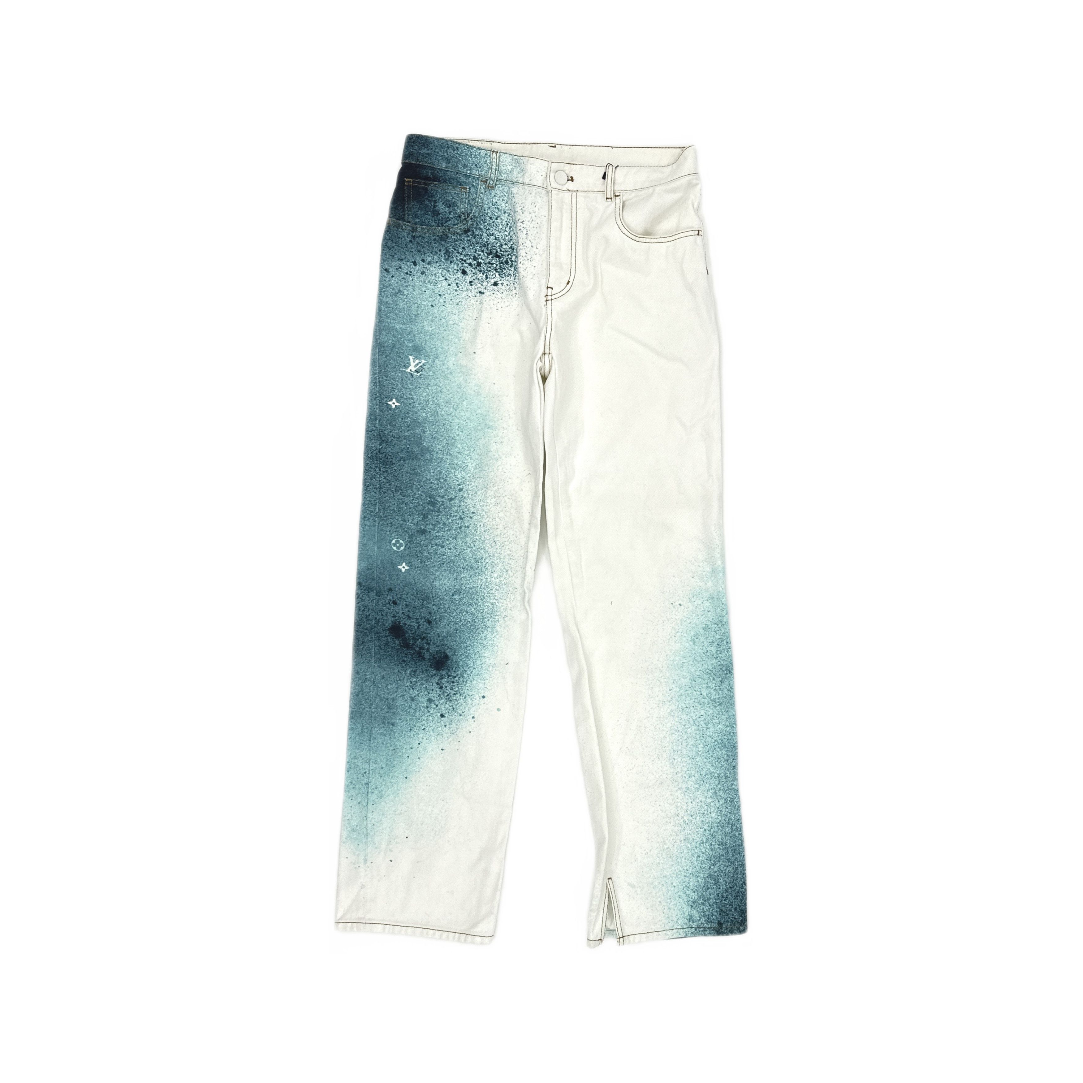 Louis Vuitton Louis Vuitton Spray Paint Dye Denim Jeans 30 Size US 30 / EU 46 - 1 Thumbnail