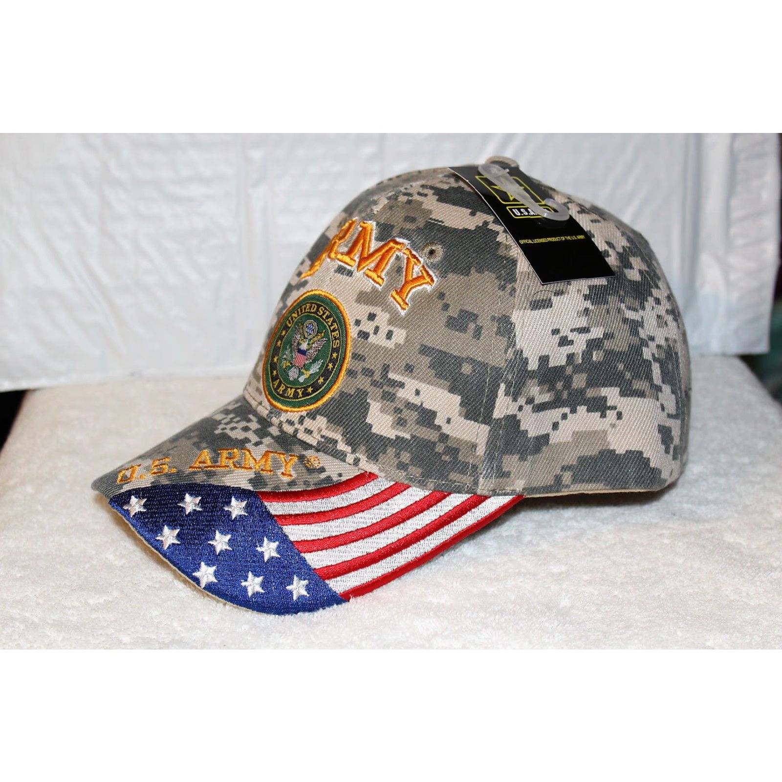 Vintage US Army Military Mens Camouflage Baseball Cap Size ONE SIZE - 2 Thumbnail