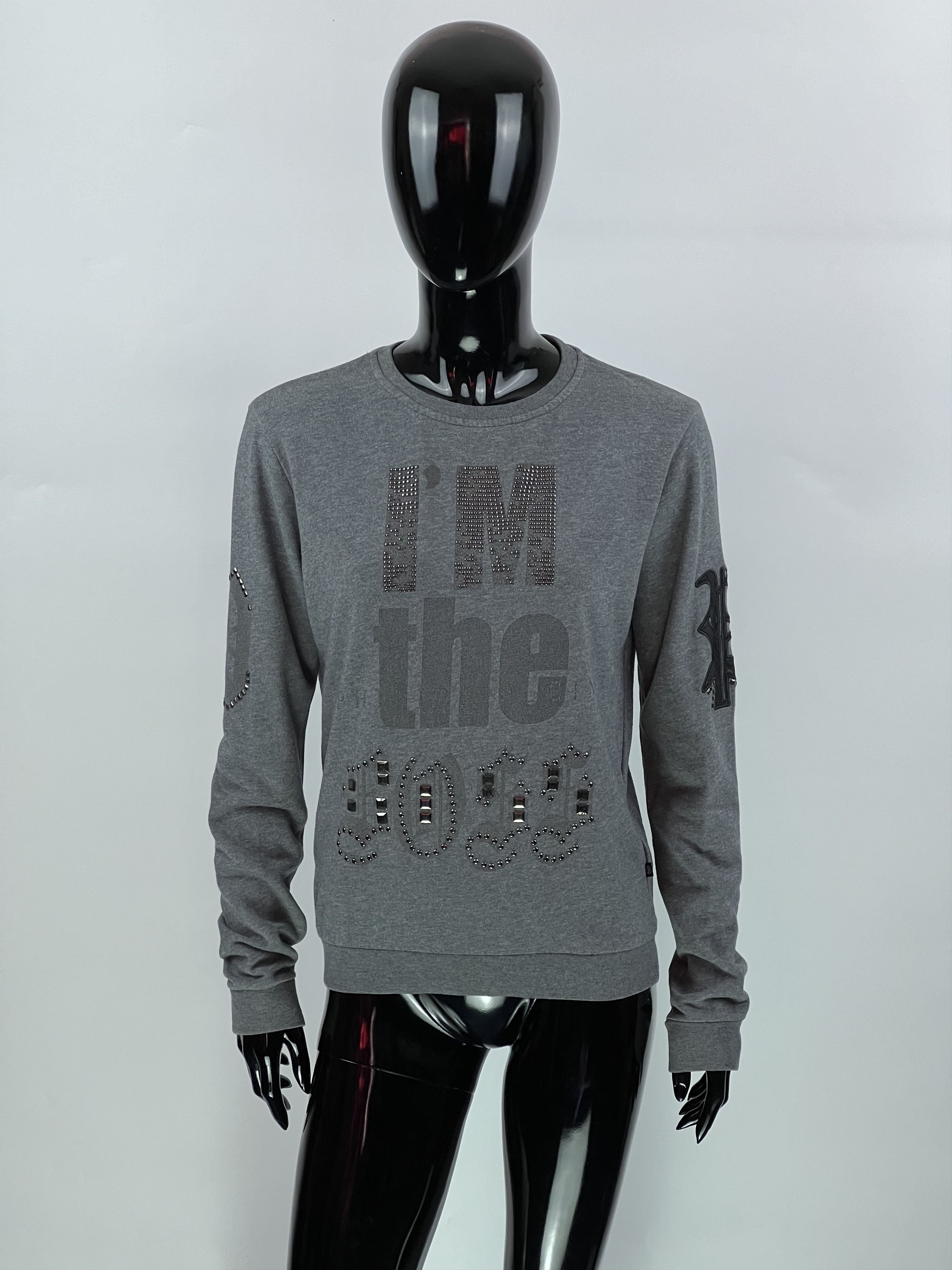 Philipp Plein Philipp Plein Women's Gray Sweathirt Size S Size S / US 4 / IT 40 - 1 Thumbnail