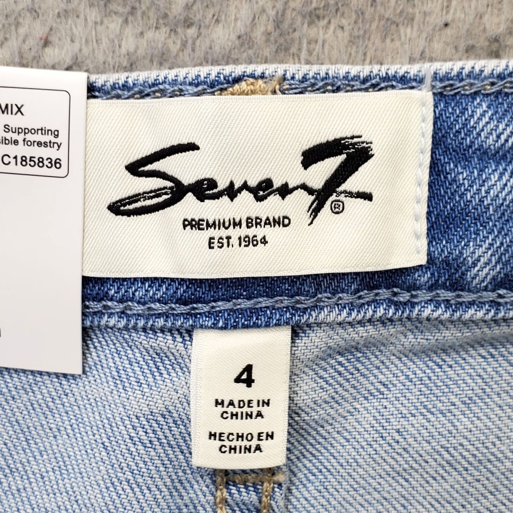 Vintage Seven7 Jeans Womens Size 4 Blue Premium Denim High Rise Loose Straight Leg MY10341DE Size 27" / US 4 / IT 40 - 7 Thumbnail