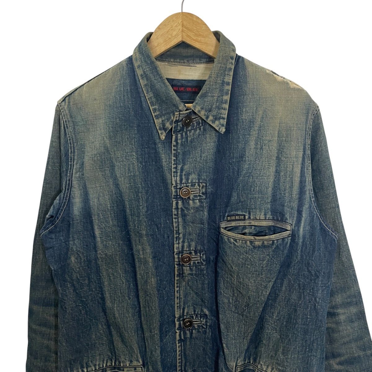 Blue Blue Japan Vintage Blue Blue Japan Distressed Denim Jacket Size US M / EU 48-50 / 2 - 4 Thumbnail