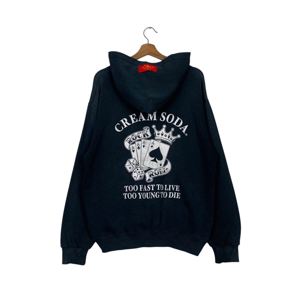 Japanese Brand Japanese Brand Cream Soda Rock n Roll Zipper Hoodie Size US M / EU 48-50 / 2 - 7 Thumbnail