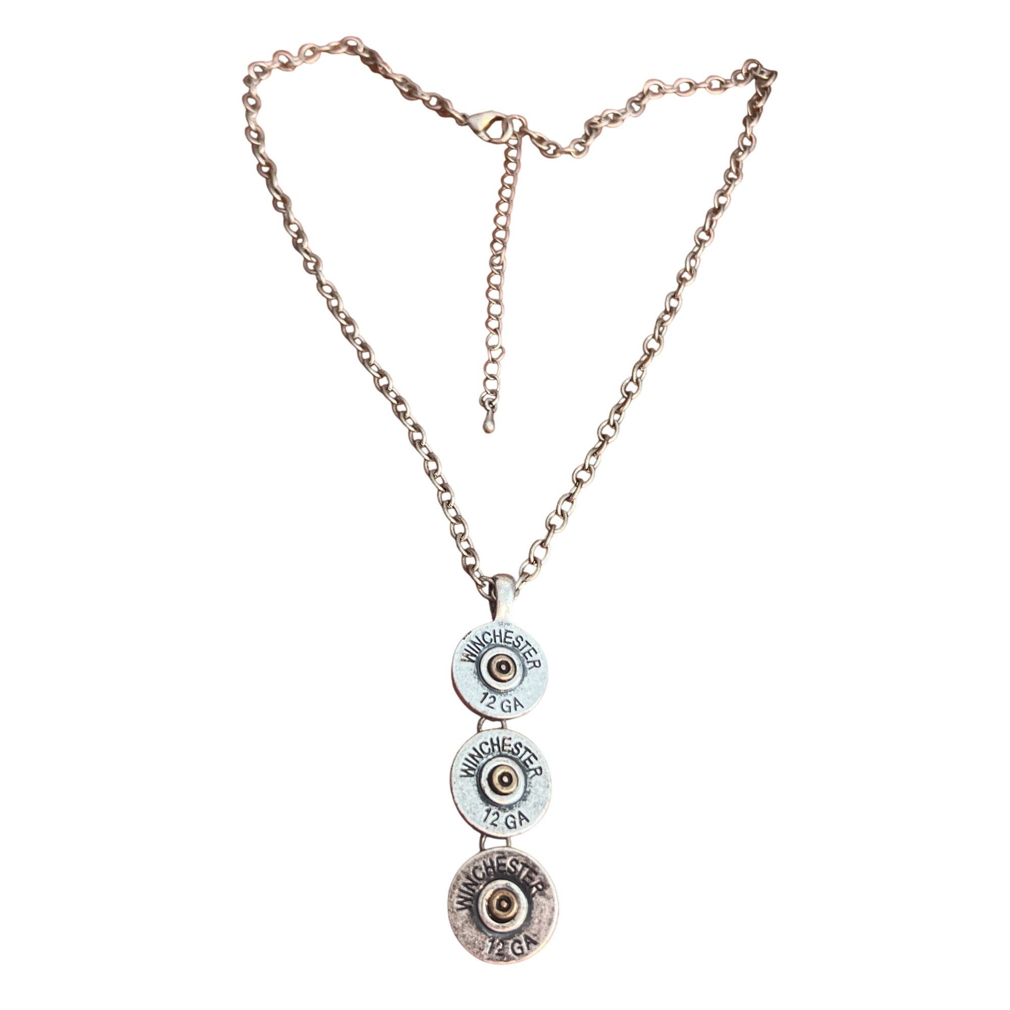 Winchester Winchester 12 GA Bullet Pendant Necklace Articulated Silver Size ONE SIZE - 1 Thumbnail