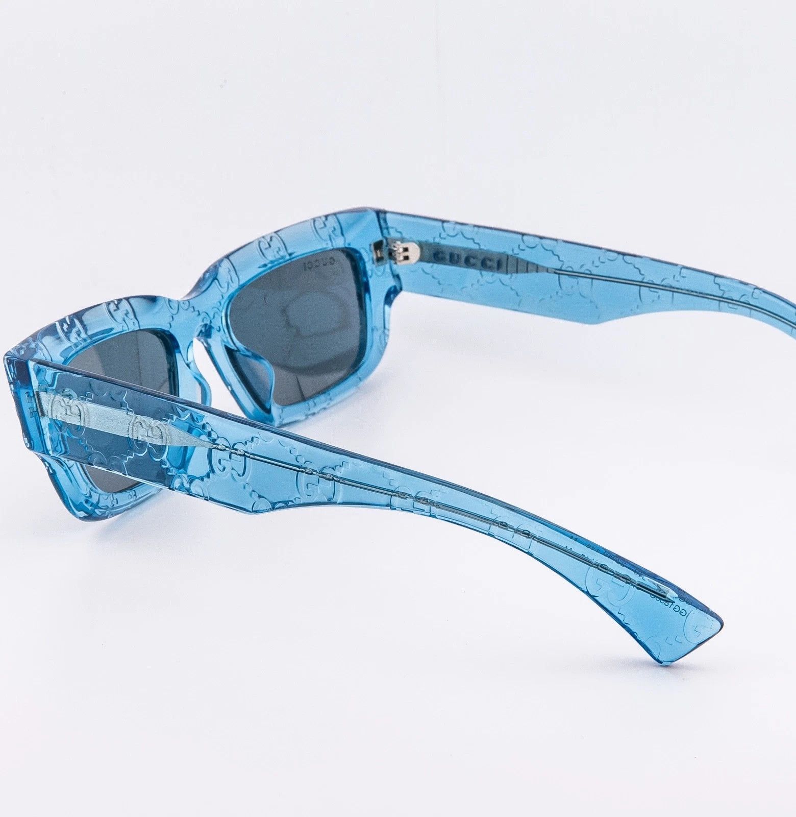 Gucci GUCCI GG1838S Crystal Blue Guccissima 1838 GG Sunglasses 010 Size ONE SIZE - 2 Thumbnail