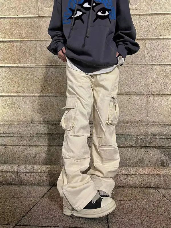 VIBE Vintage washed multi-pocket rare casual cargo trousers Size US 32 / EU 48 - 5 Thumbnail
