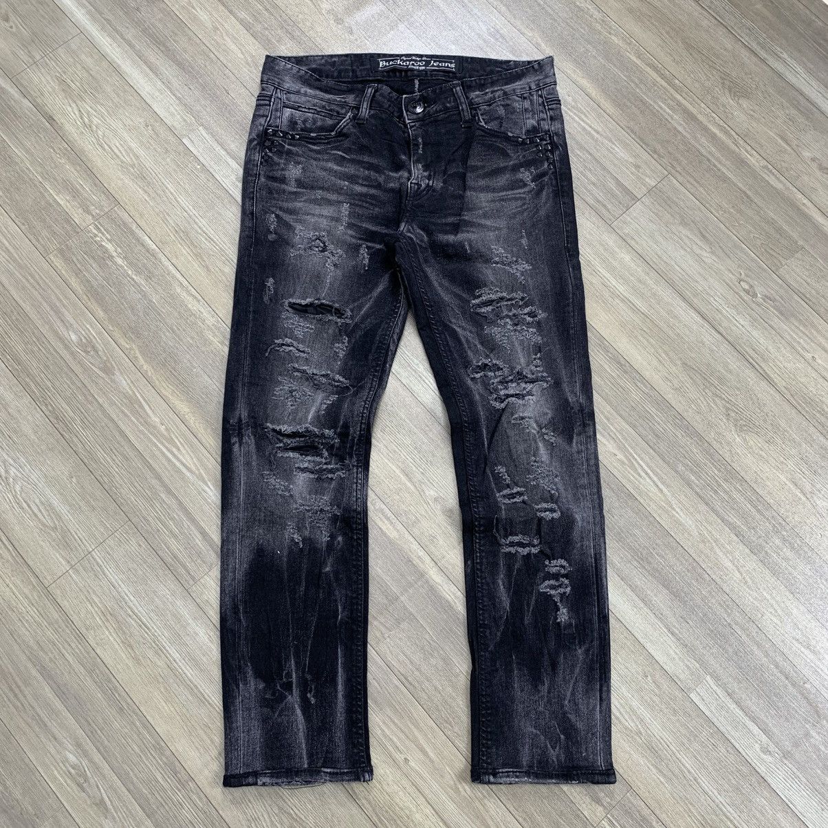 Japanese Brand Punk Style 2000’s Buckaro Distressed Clawmark Slim Jeans Size US 31 - 1 Thumbnail