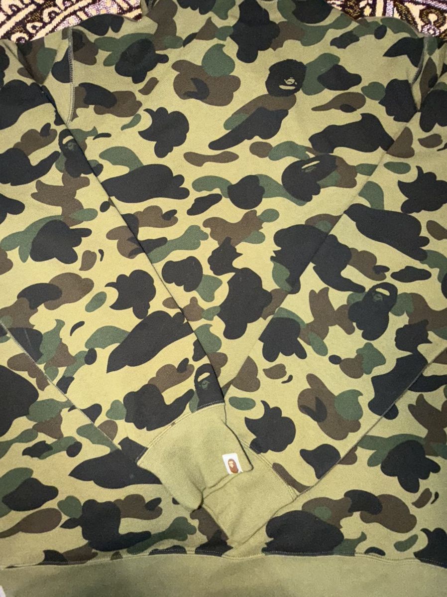 Bape Bape Hoodie Green Camo Size US XL / EU 56 / 4 - 8 Thumbnail