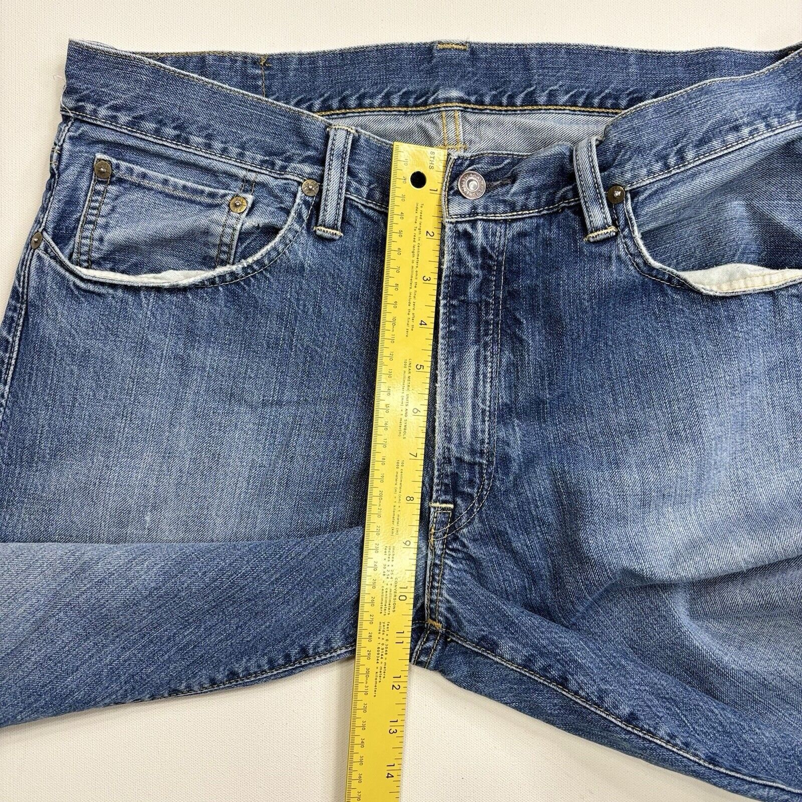 Polo Ralph Lauren Polo Ralph Lauren 018 Jeans Mens 34x32 Blue Distressed Denim Size US 34 / EU 50 - 5 Thumbnail