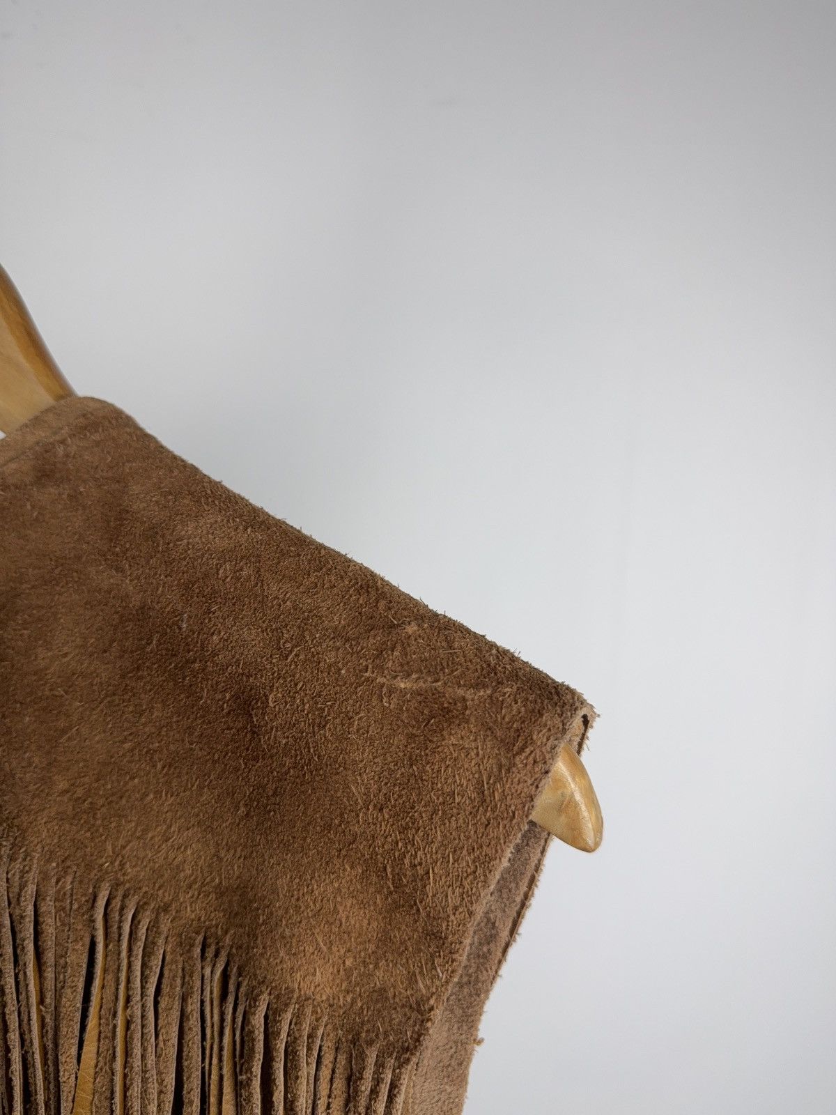 Genuine Leather Vintage Cowboy USA Suede Fringe Vest Western Boho Leather Size US M / EU 48-50 / 2 - 16 Thumbnail