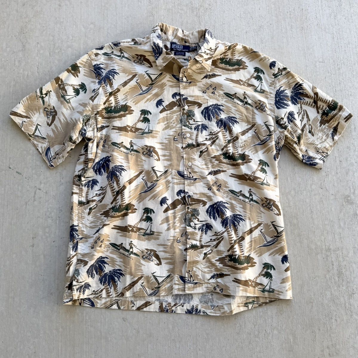Polo Ralph Lauren Vintage Polo Ralph Lauren Hawaiian Camp Shirt Men Size XL Size US XL / EU 56 / 4 - 1 Thumbnail