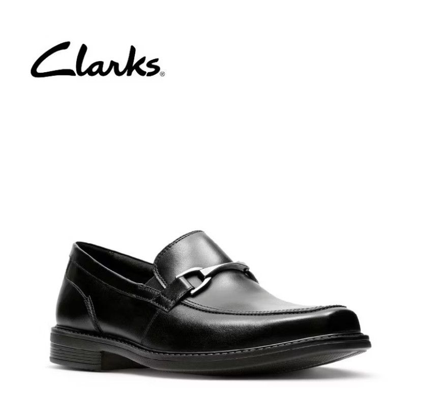 Clarks Clarks Men LaureateStepll Black Leather Loafers Formal Size US 9 / EU 42 - 2 Thumbnail