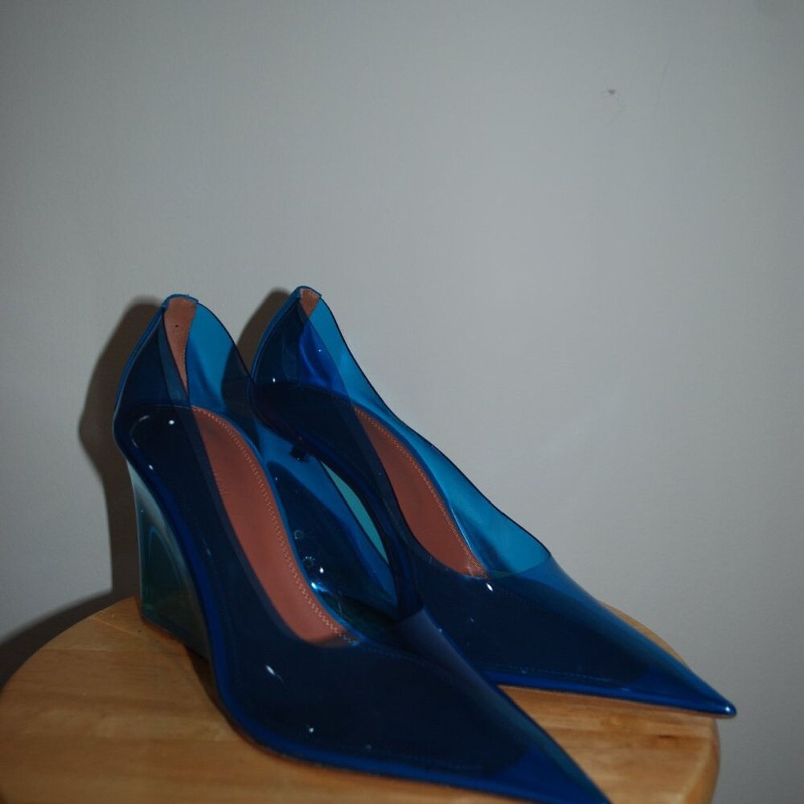 Amina Muaddi Amina Muaddi Ane PVC Glass 95mm Wedge pumps - 40.5 EU Size US 10.5 / IT 40.5 - 8 Thumbnail