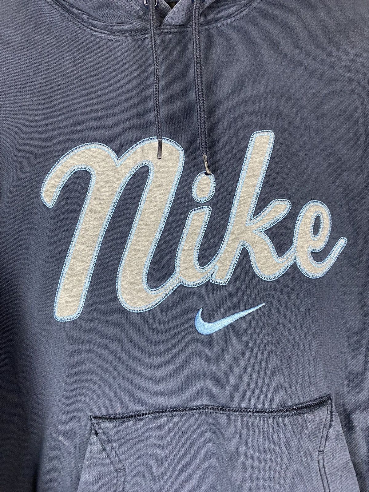 Nike Nike Center Swoosh Rare Navy Blue Hoodie Sweatshirt Size US L / EU 52-54 / 3 - 2 Thumbnail