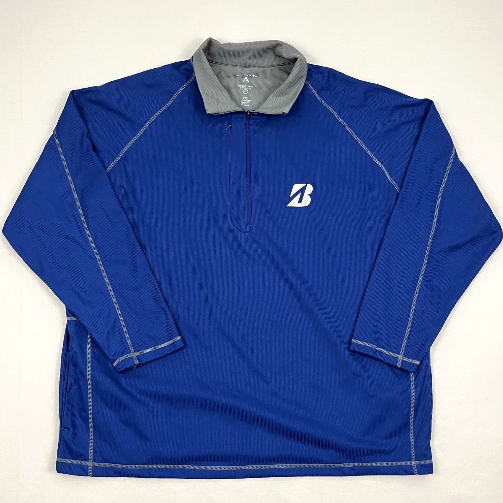 Vintage VINTAGE? Bridgestone Golf Pullover Mens 2XL XXL Blue Antigua Desert Dry Xtra Lite 1/4 Zip Size US XXL / EU 58 / 5 - 3 Thumbnail