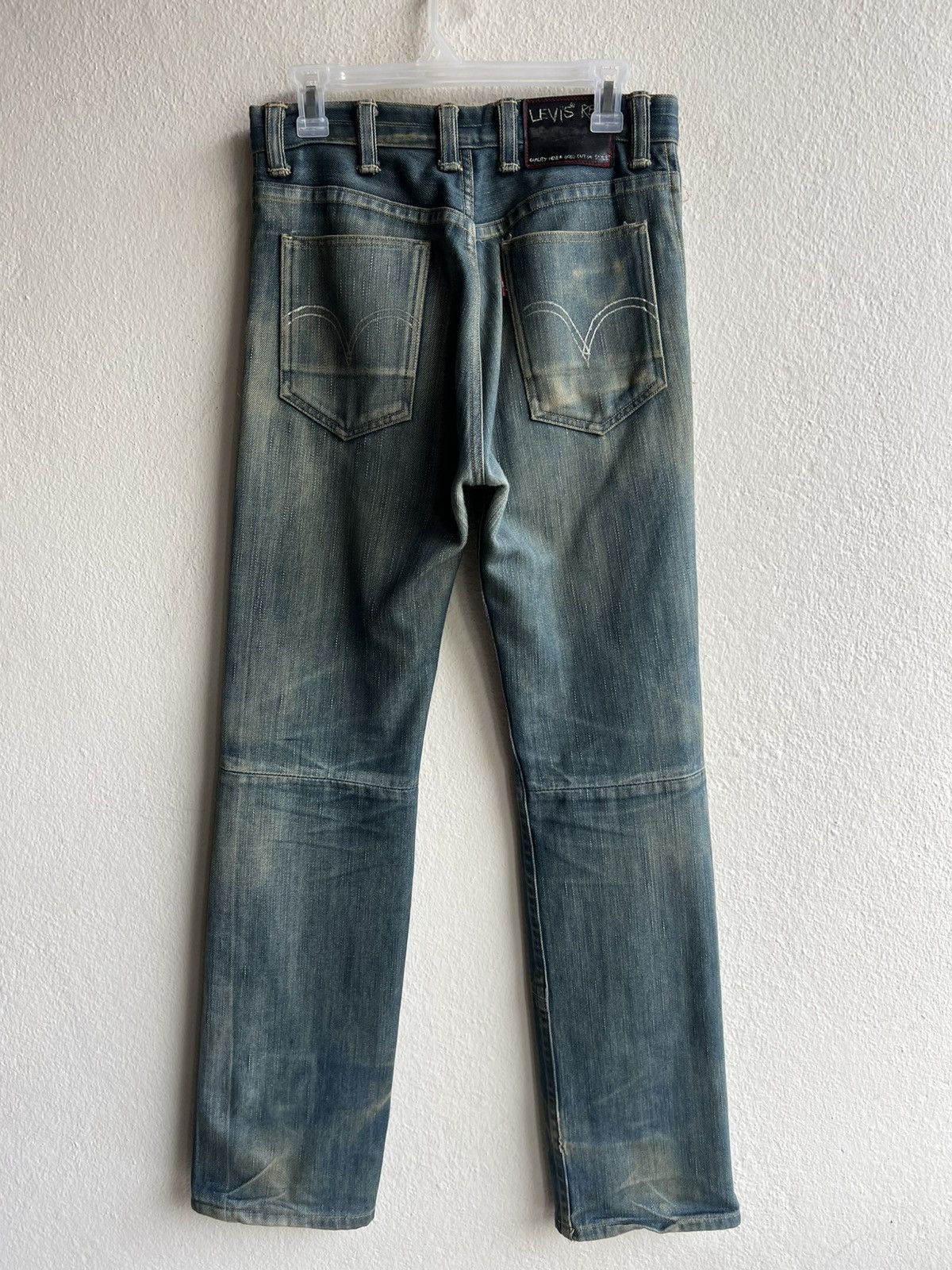 Levi's 2004 Levi’s Red Dirty Mud Stains Denim Patchwork Jeans Thick Size US 29 - 3 Thumbnail