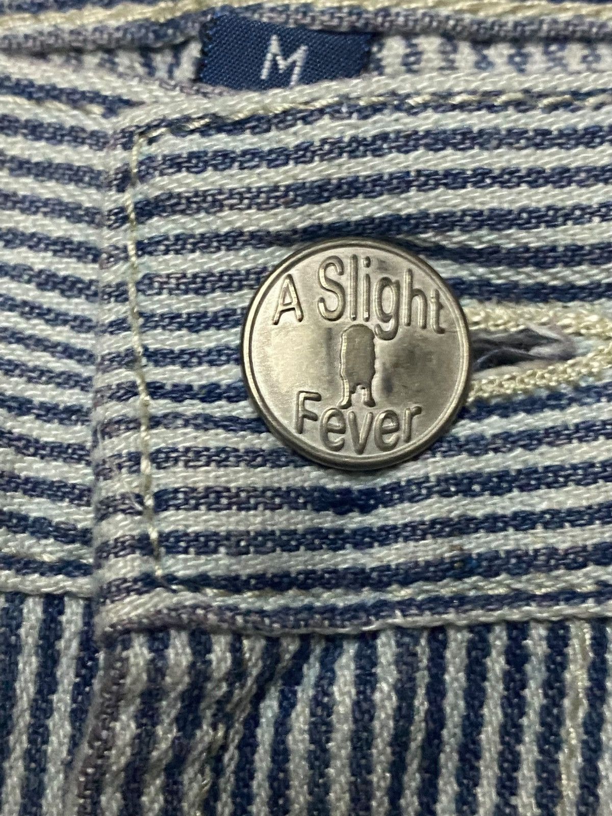 1620 Workwear Hickory Stripe Work Pants Patches Back ‘A Slight Fever Size US 32 / EU 48 - 8 Thumbnail