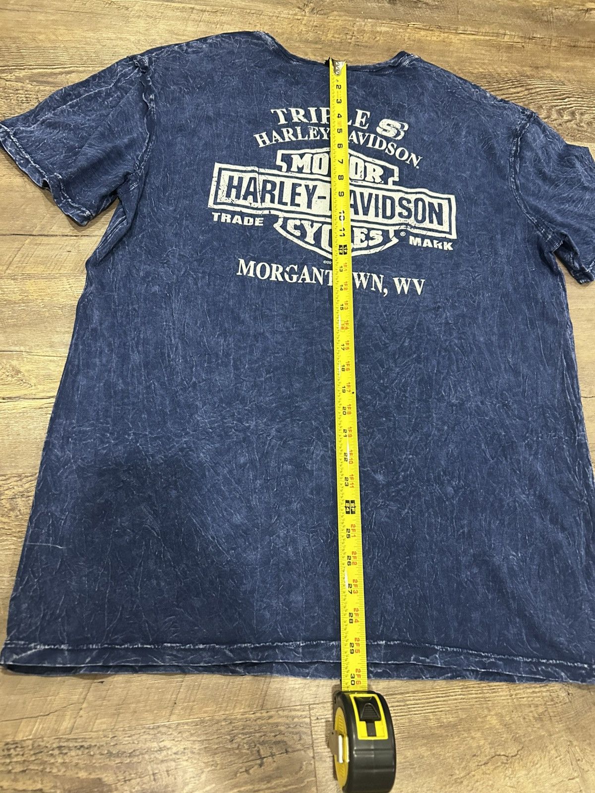 Harley Davidson 🏴‍☠️ Blue Skull Motor Triple S T-Shirt 🏴‍☠️ Size US L / EU 52-54 / 3 - 8 Thumbnail