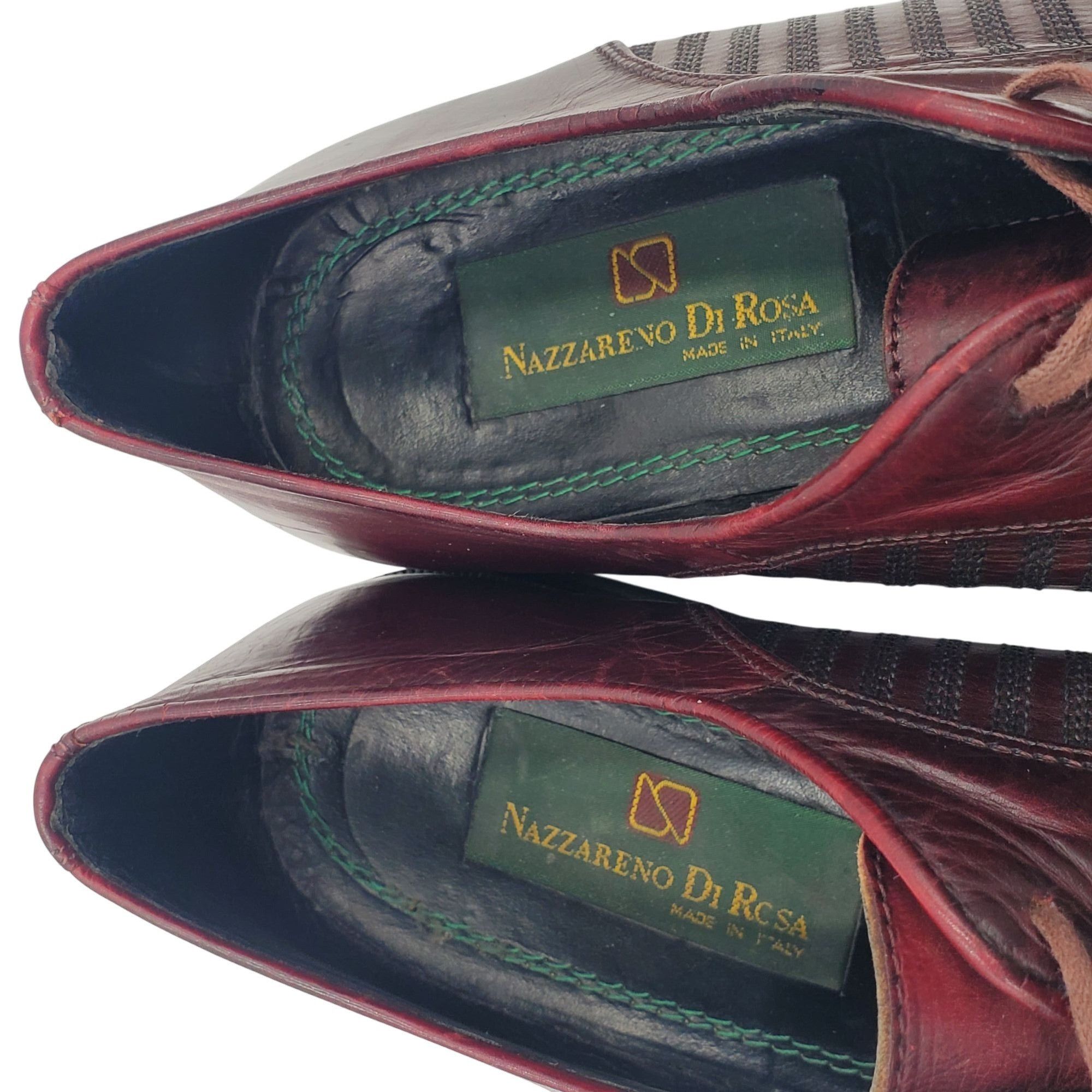 Other Italy Nazzareno Di Rosa Men's size 9 Burgundy Leather Men's Size US 9 / EU 42 - 7 Thumbnail