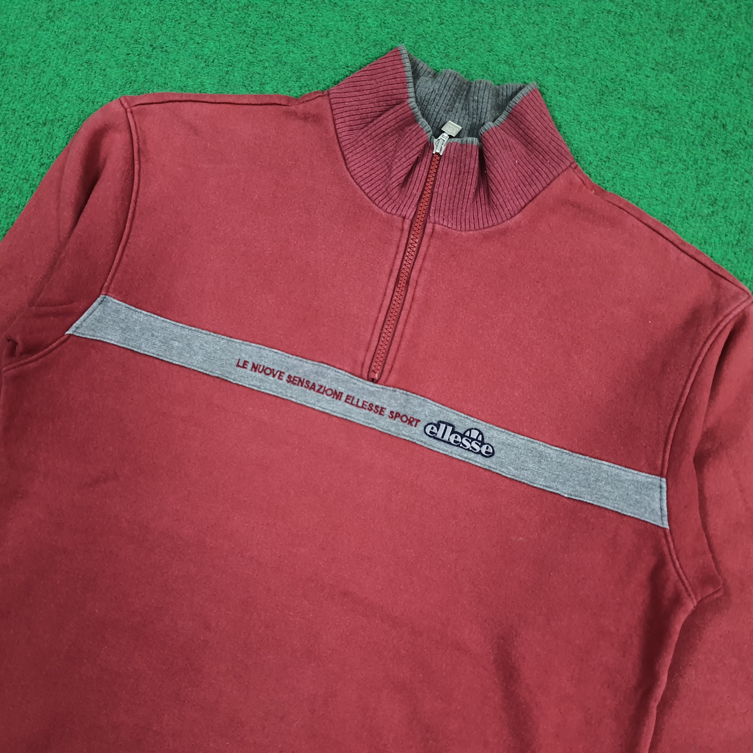 Ellesse Vintage Ellesse Sport Half Zipper Sweatshirt C295N4 Size US M / EU 48-50 / 2 - 2 Thumbnail