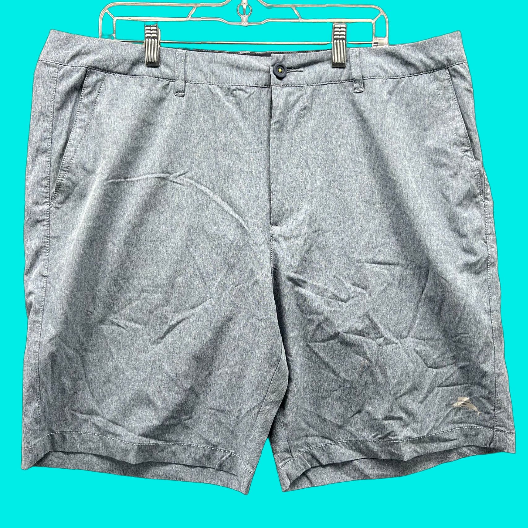 Tommy Bahama Tommy Bahama Shorts Mens 38 Blue Chino Flat Front Polyester Spandex Drawstring Casual, Travel Size US 38 / EU 54 - 1 Thumbnail