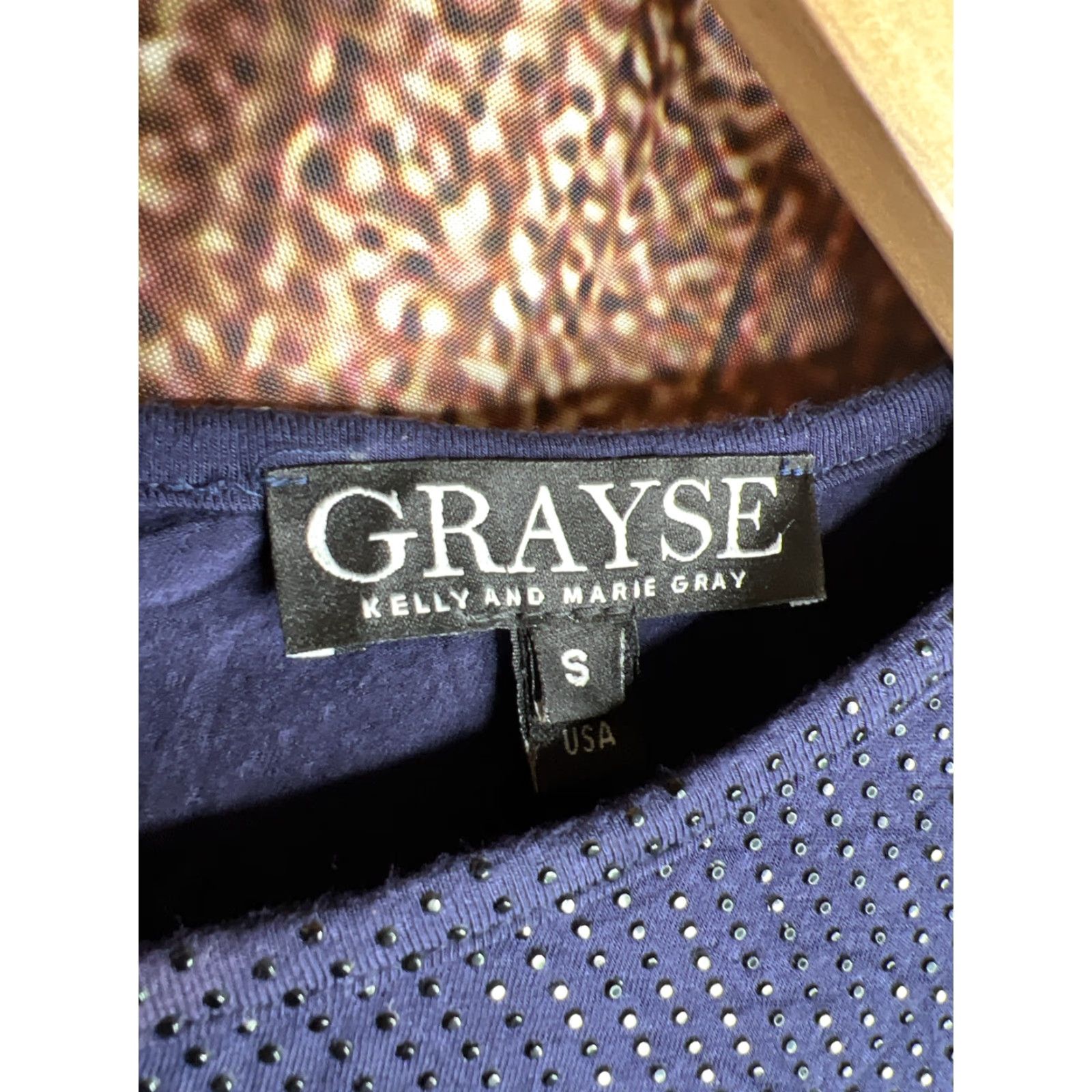 Vintage GRAYSE Gray S Sequin Blue Stretchy Evening Dress USA Dress Size S / US 4 / IT 40 - 3 Thumbnail
