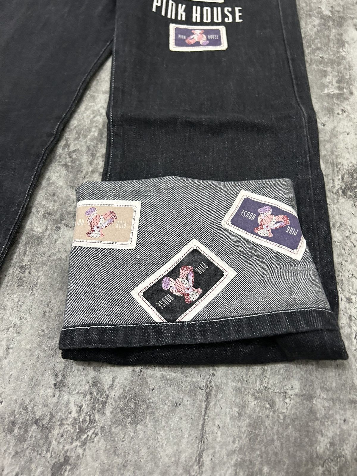 Japanese Brand × Karl Helmut × Pink House Pink House Bear Photo jeans Size US 27 - 8 Thumbnail