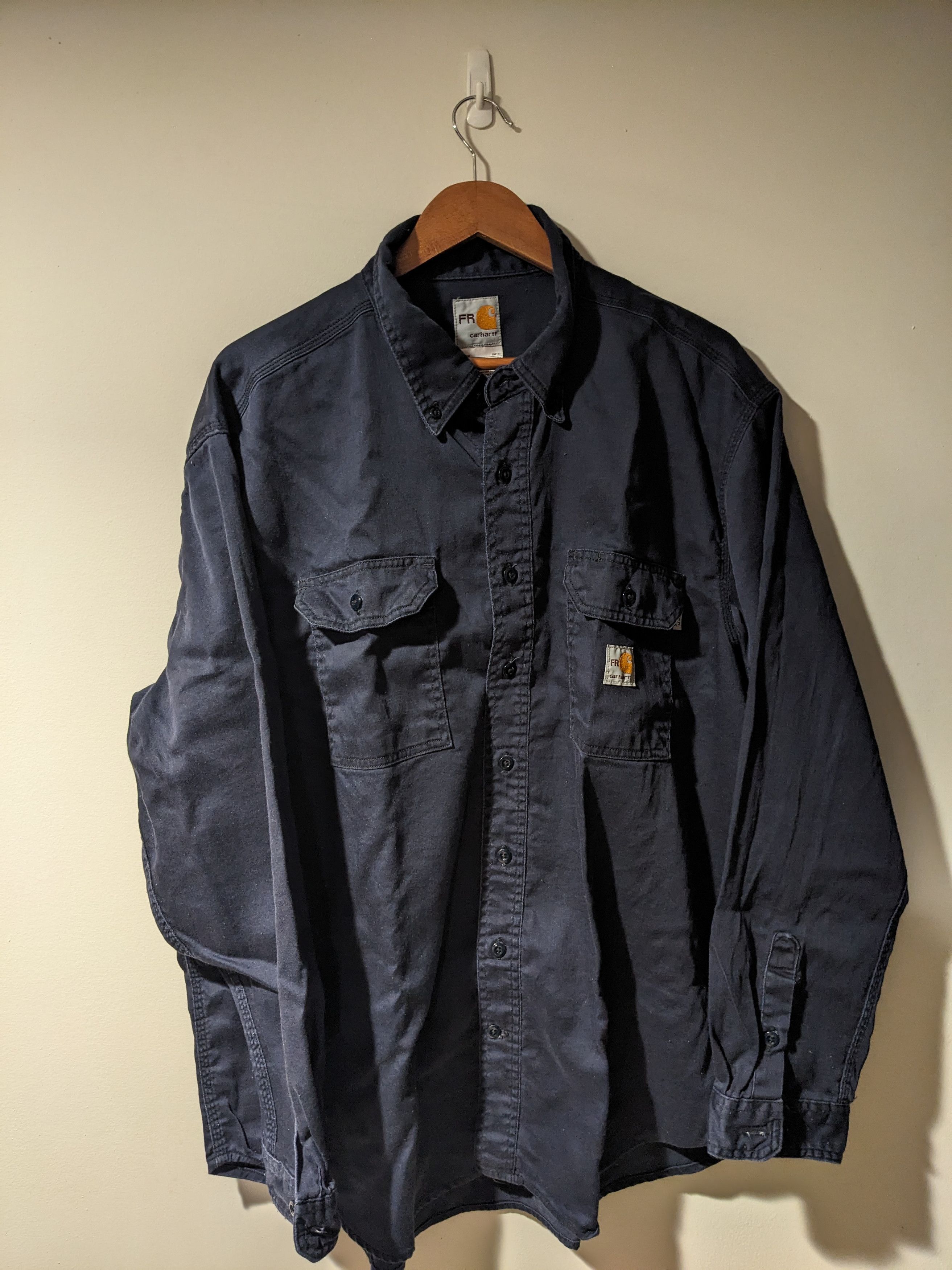 Carhartt × Vintage Vintage Carhartt Fire Resistance Blue XX-Large Shirt Size US XXL / EU 58 / 5 - 1 Thumbnail