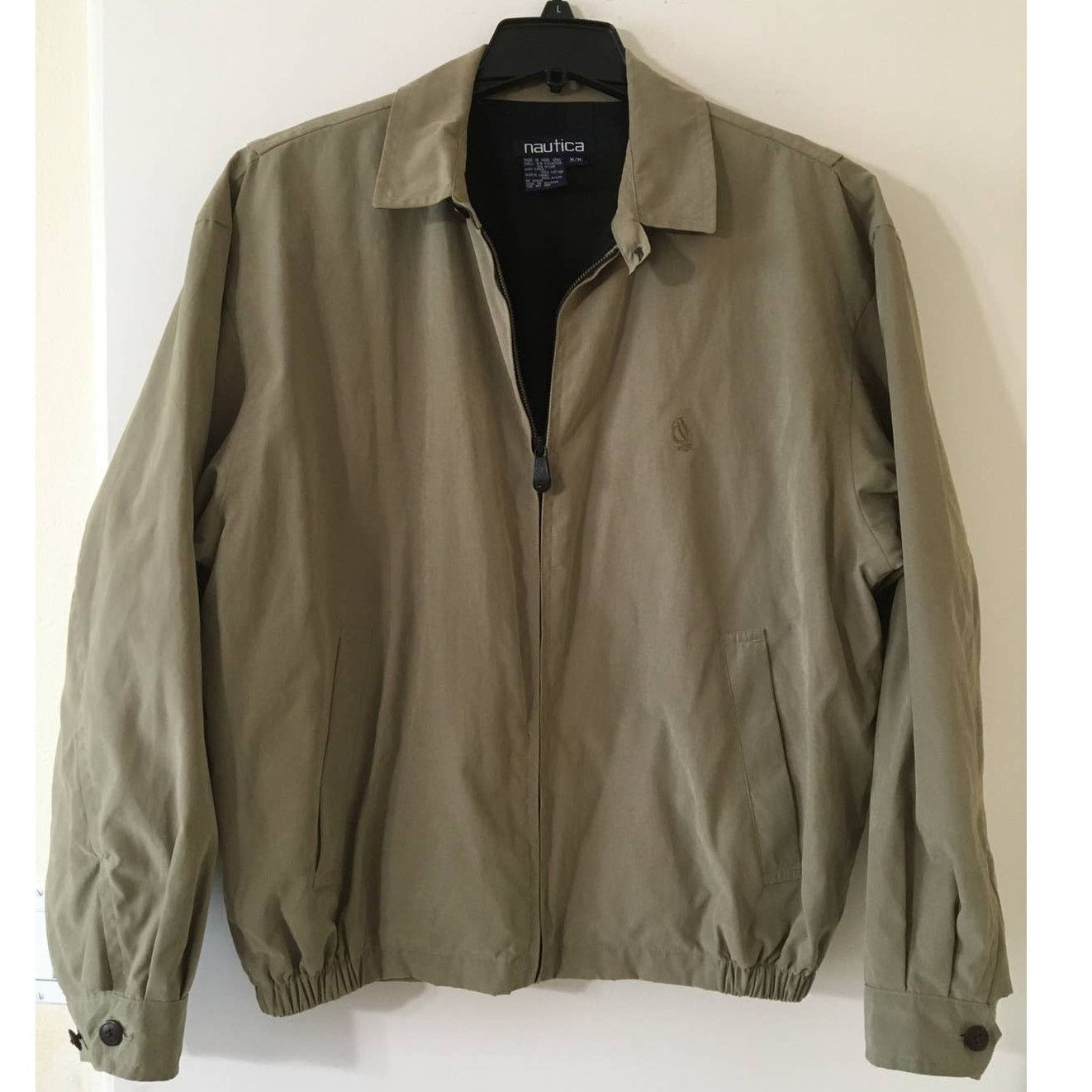 Nautica Nautica Medium Khaki Colored Lined Windbreaker Jacket Size US M / EU 48-50 / 2 - 1 Thumbnail