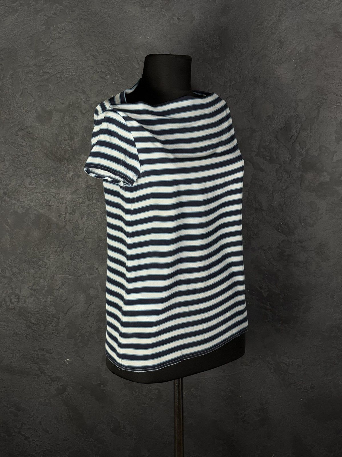 Miu Miu Miu Miu Silk Striped Short Sleeve Women’s T-Shirt Size S / US 4 / IT 40 - 5 Thumbnail