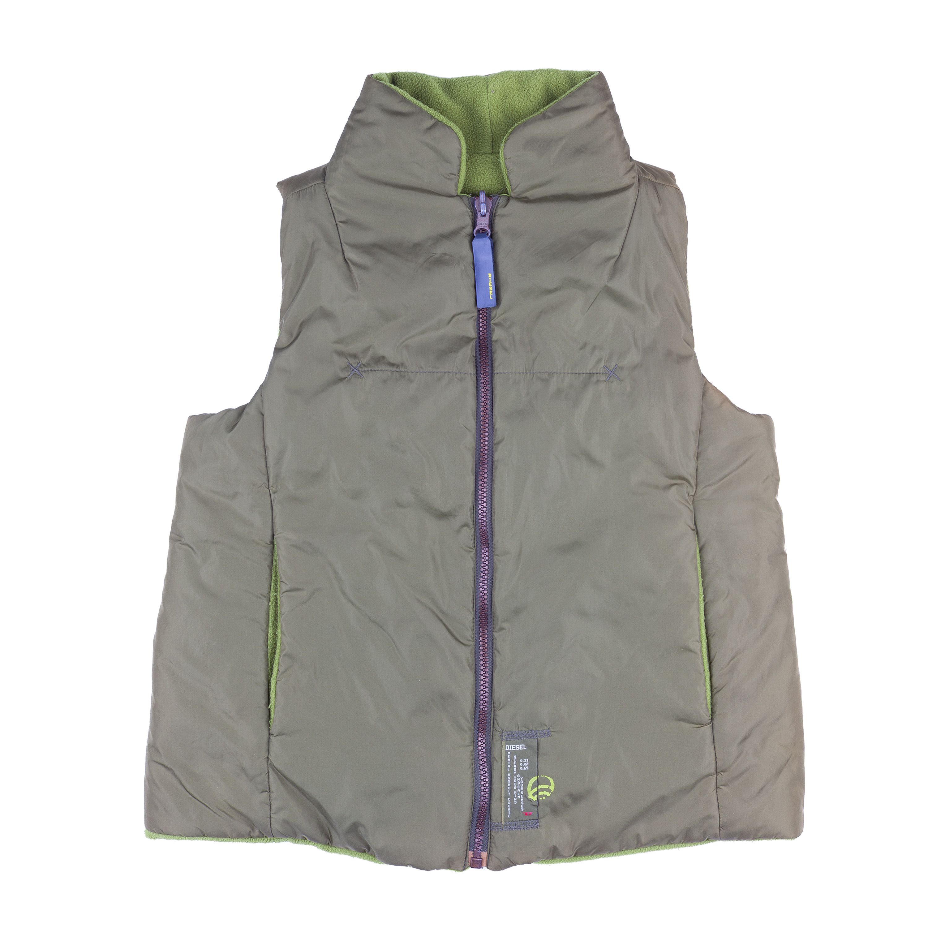 Diesel Diesel Reversible Vintage Fleece Sleeveless Green Vest Size S / US 4 / IT 40 - 2 Thumbnail