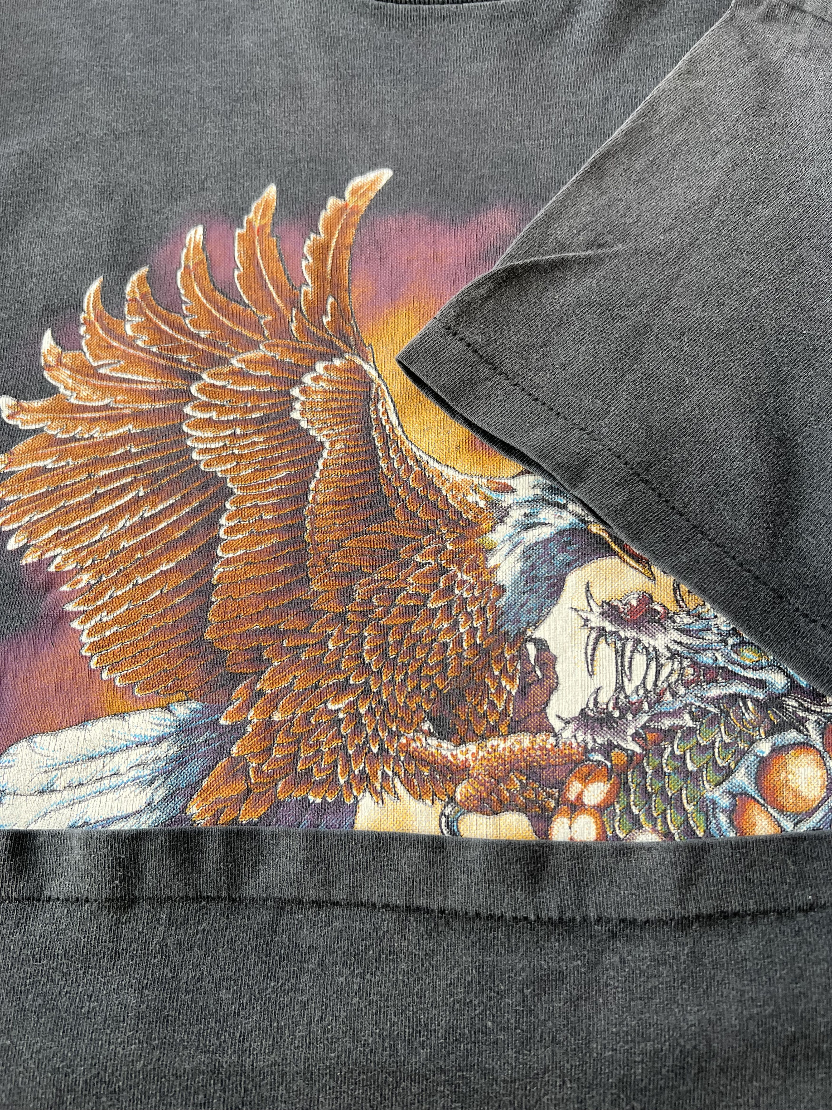 Harley Davidson Vintage 1993 Harley Davidson Eagle Dragon Sturgis T-shirt Size US M / EU 48-50 / 2 - 9 Thumbnail