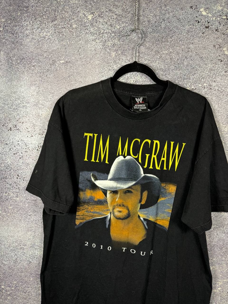 Vintage × WWE Tim McGraw Tour T Shirt Adult Black Faded Lady Antebellum Size US XL / EU 56 / 4 - 2 Thumbnail