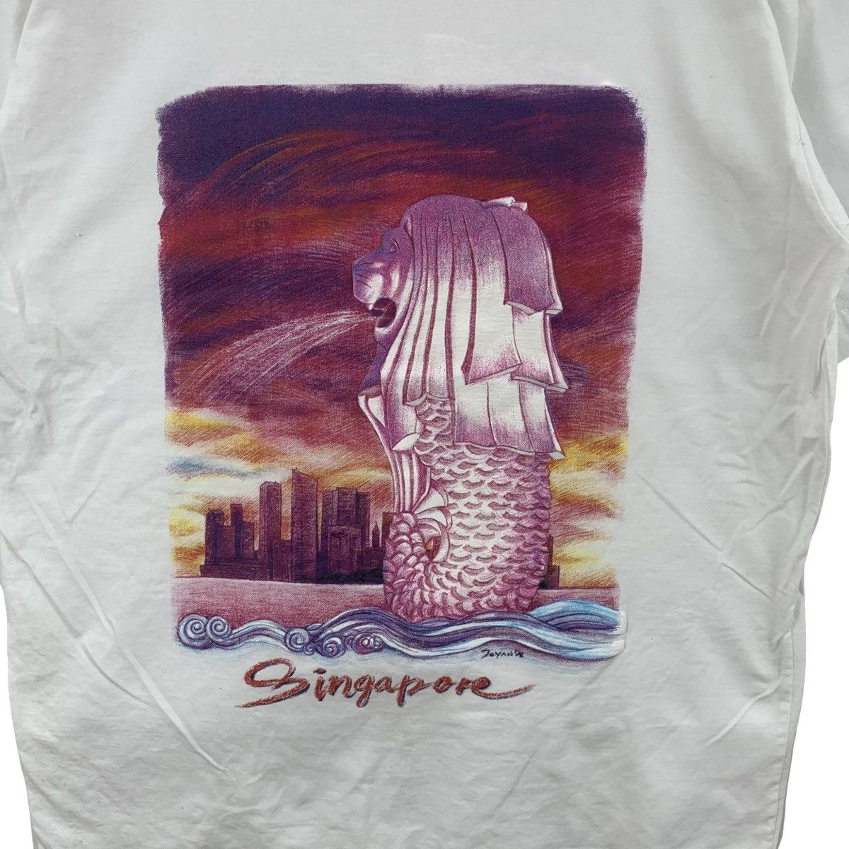 Vintage Vintage SINGAPORE Tourist Merlion Graphic Tee Shirt Top Size US M / EU 48-50 / 2 - 5 Thumbnail