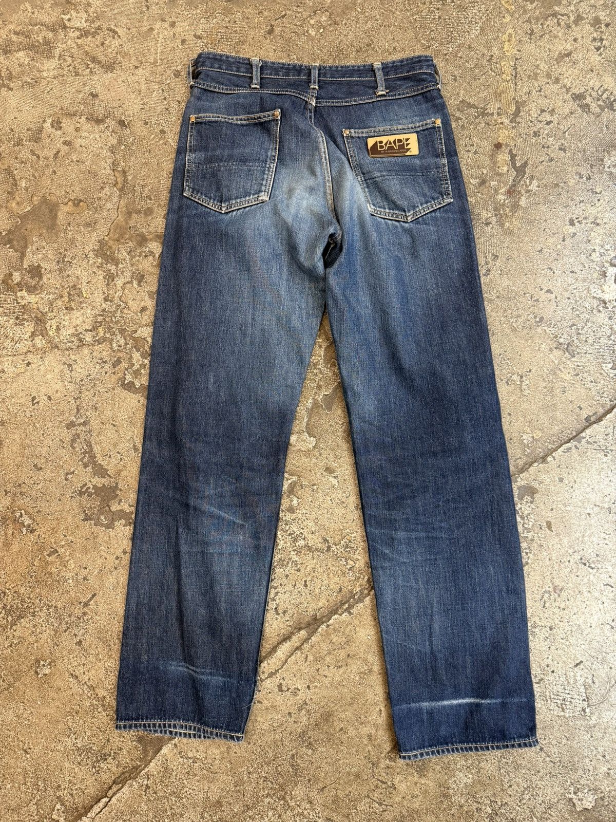 Bape Bape Raw Blue Japanese Denim Size US 30 / EU 46 - 2 Thumbnail