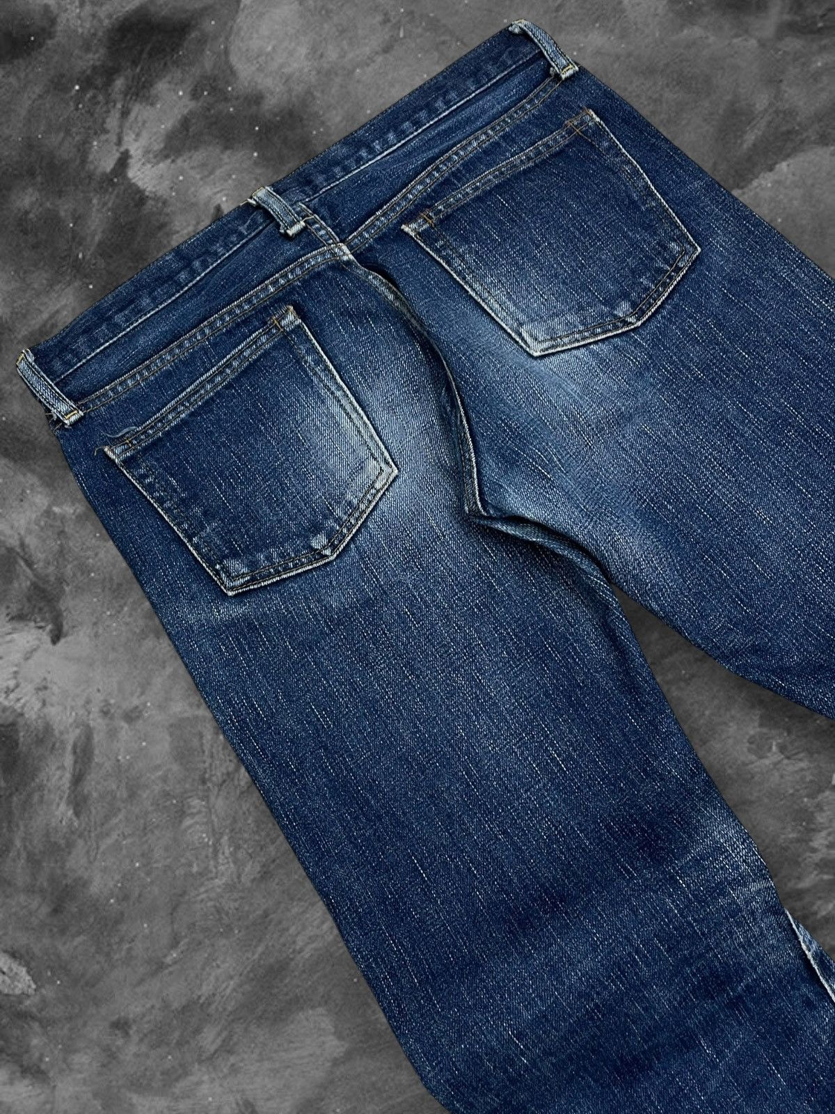 Japanese Brand Vintage Designer Japan Green Selvedge Distressed Blue Denim Size US 32 / EU 48 - 14 Thumbnail