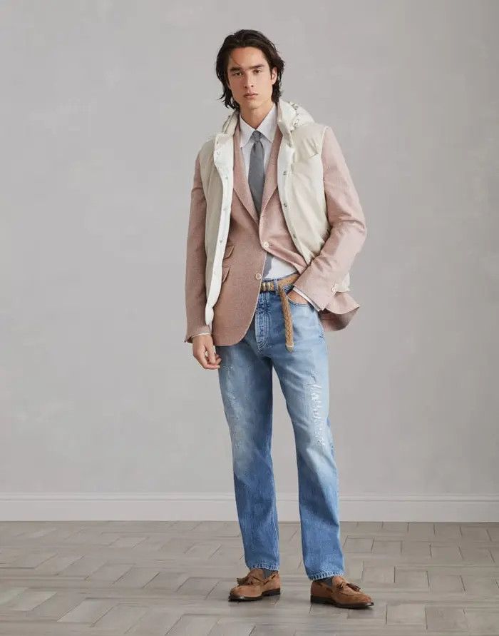 Brunello Cucinelli o1w1db10226 Suit Type Jacket in Dark Orange Size US L / EU 52-54 / 3 - 3 Thumbnail