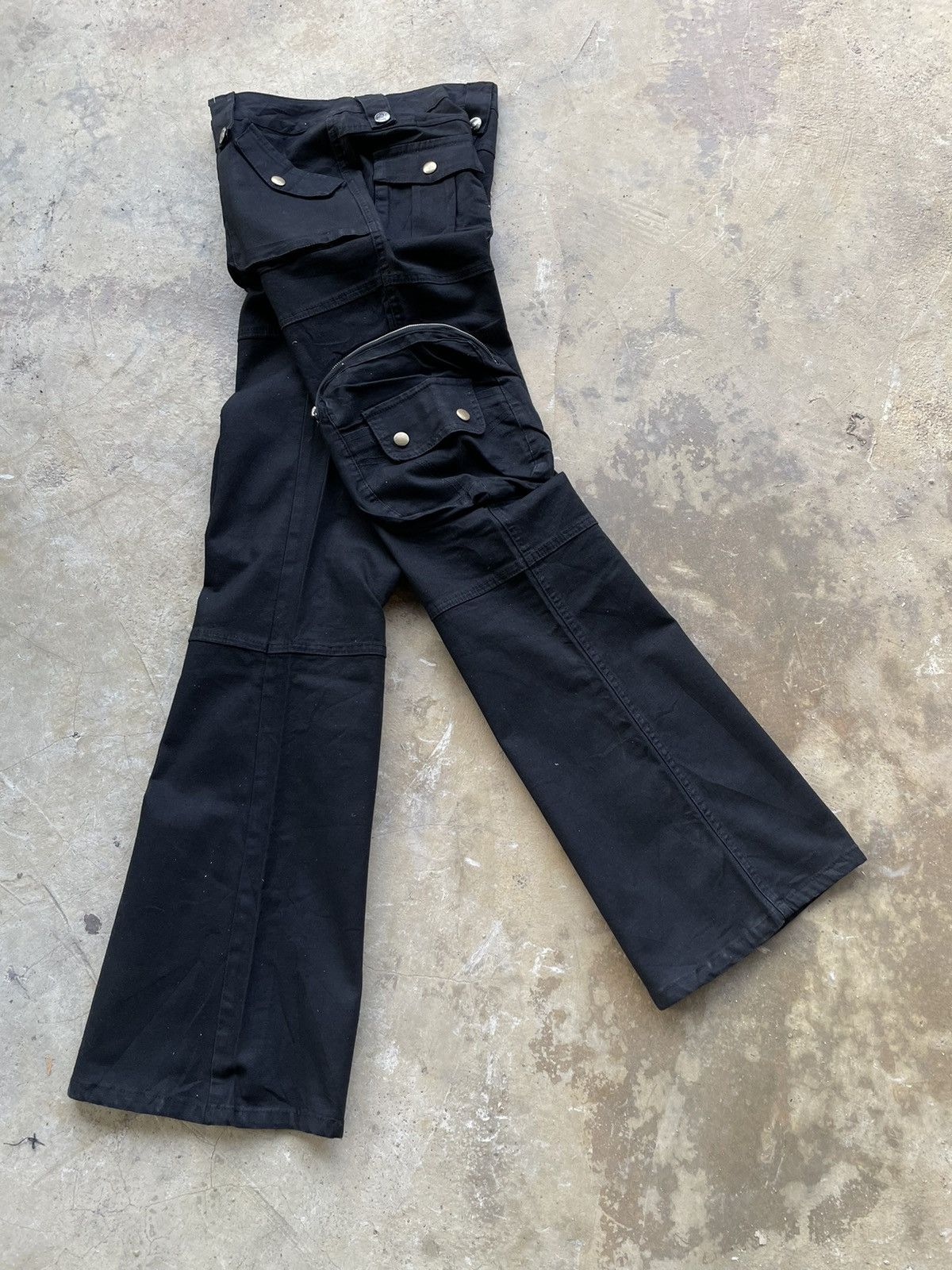 If Six Was Nine Japanese Brand Multipocket Tactical Cargo Flared Pant Size US 27 - 2 Thumbnail