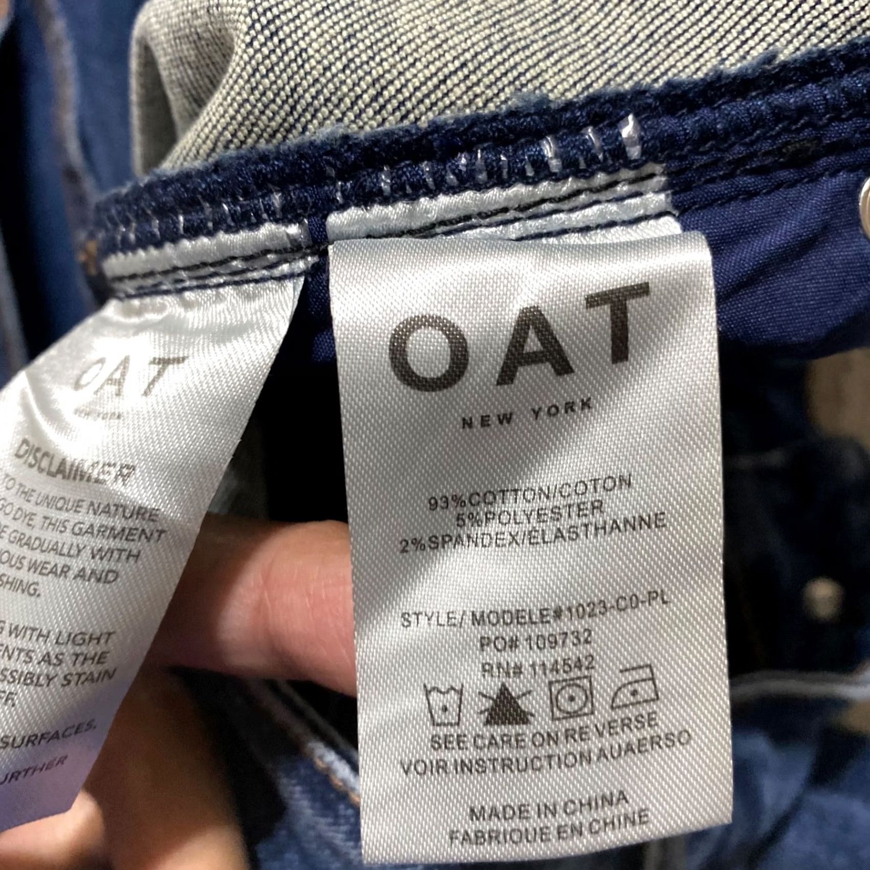 Vintage OAT New York Jeans 16W Blue Denim High Rise Skinny Plus Size 16W Womens 5-Pocket Style Medium Wash Cotton Polyester Spandex Size 38" / US 16 / IT 52 - 5 Thumbnail