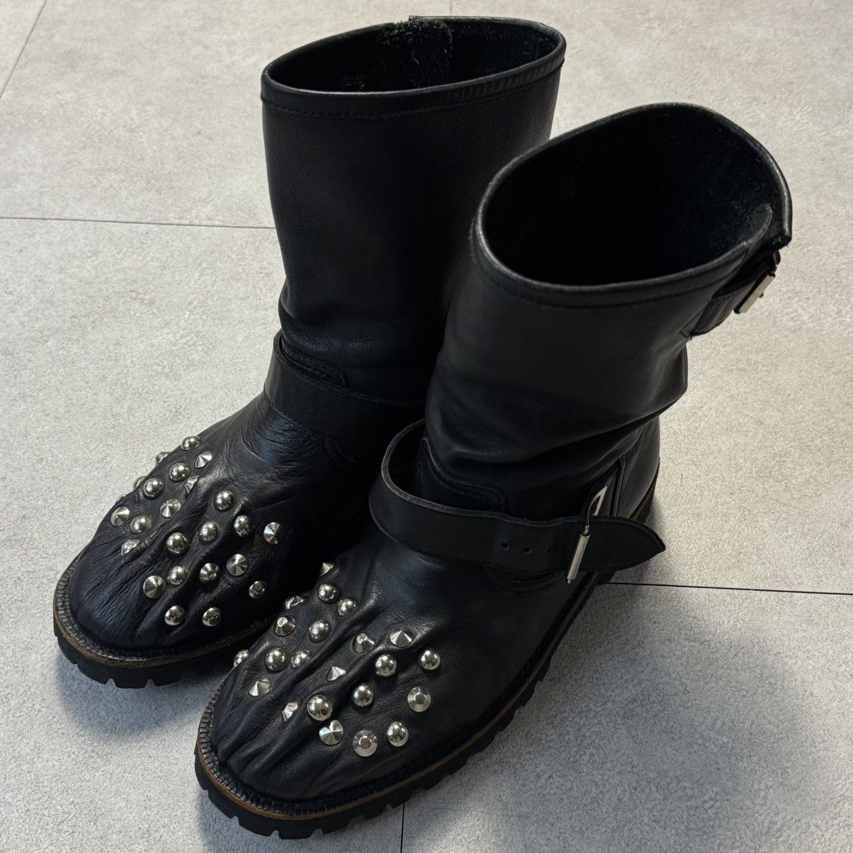 Comme des Garcons SS10 Tao Studded Punk Leather Paw Boots