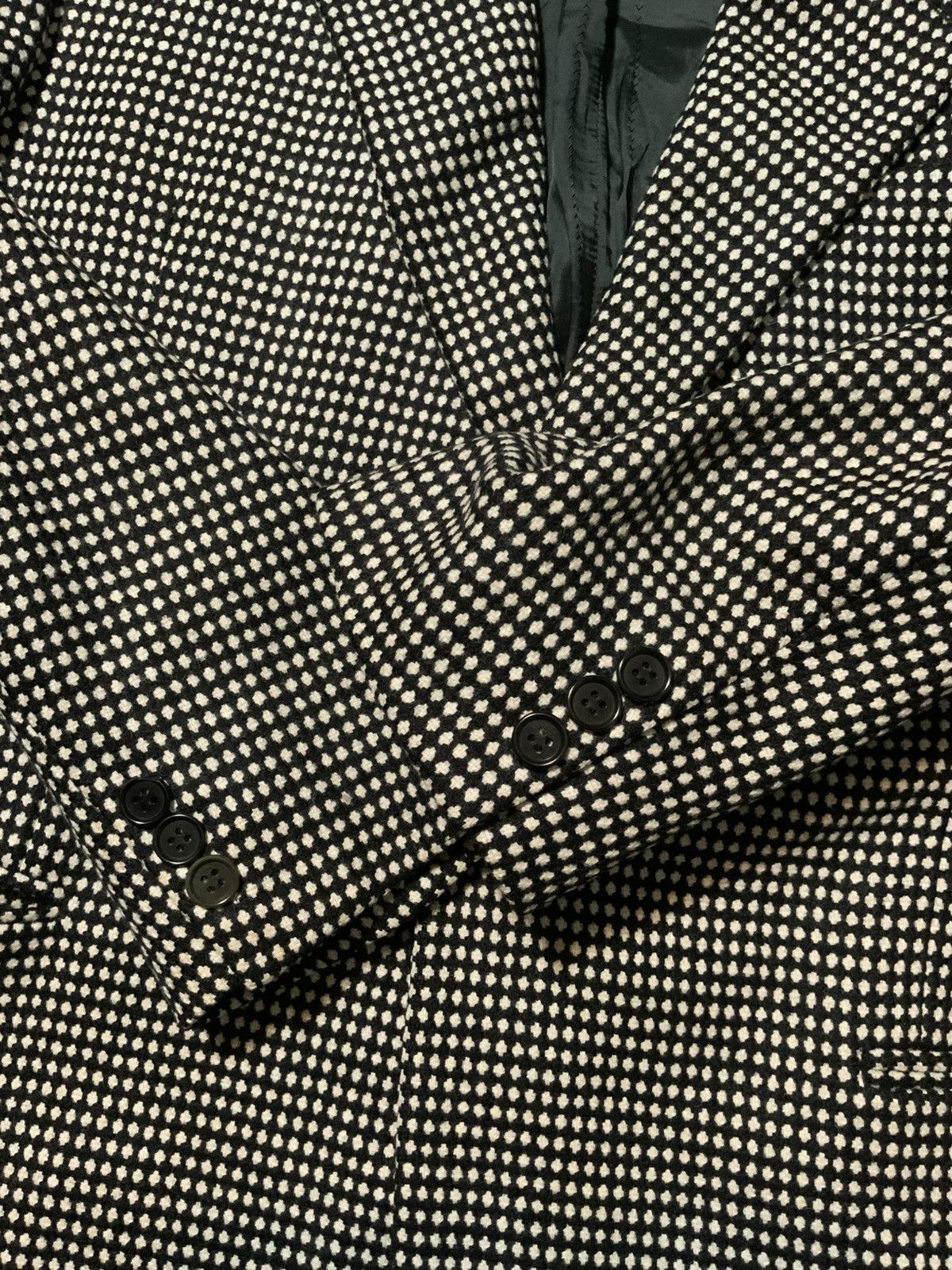 Versace Vintage V2 Versace Polka Dot Wool Evening Blazer Jacket Size 52R - 6 Thumbnail
